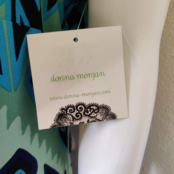 New Donna Morgan long peacock dress - Picture 4 of 8